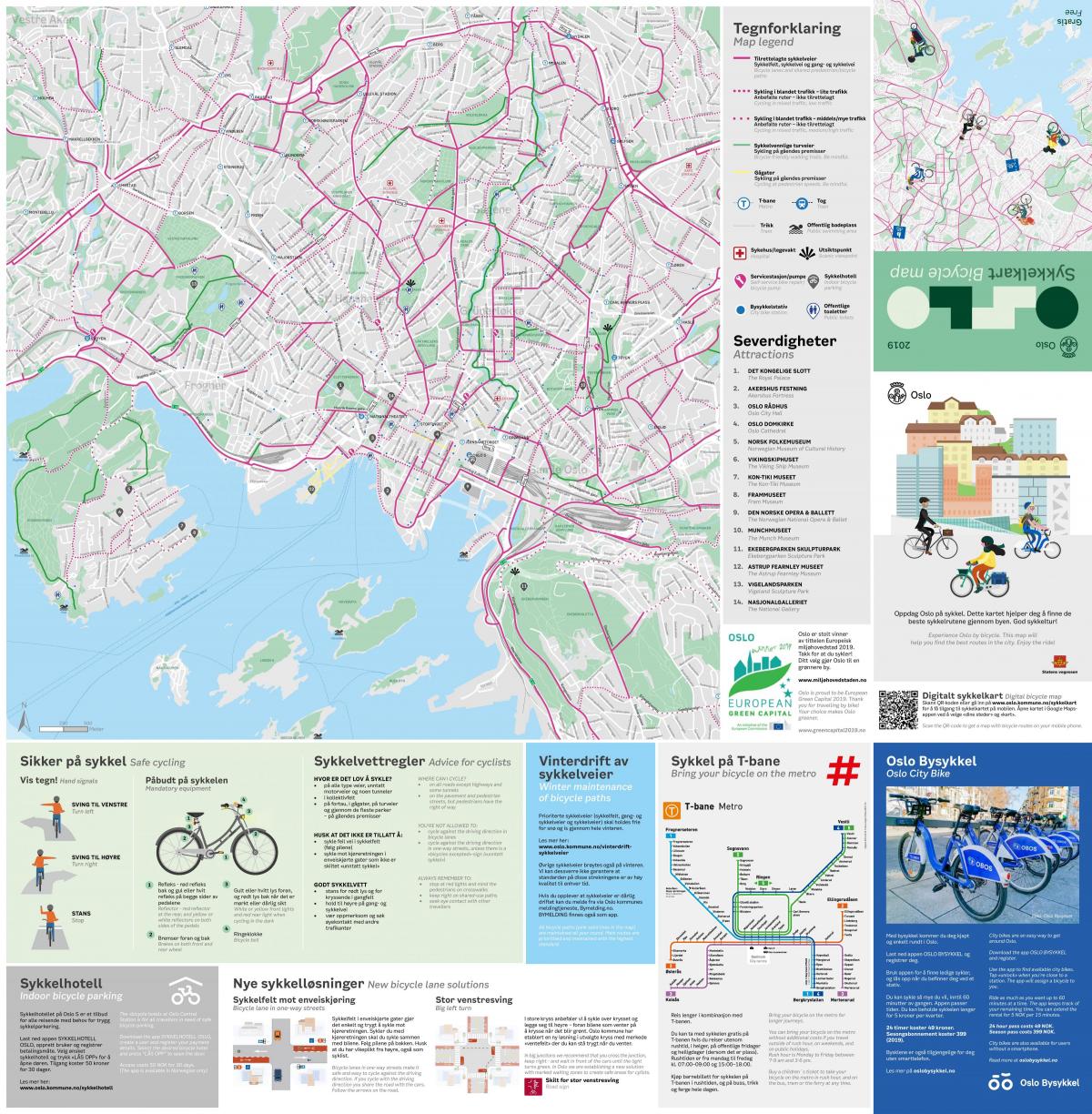 Oslo fietspadenkaart