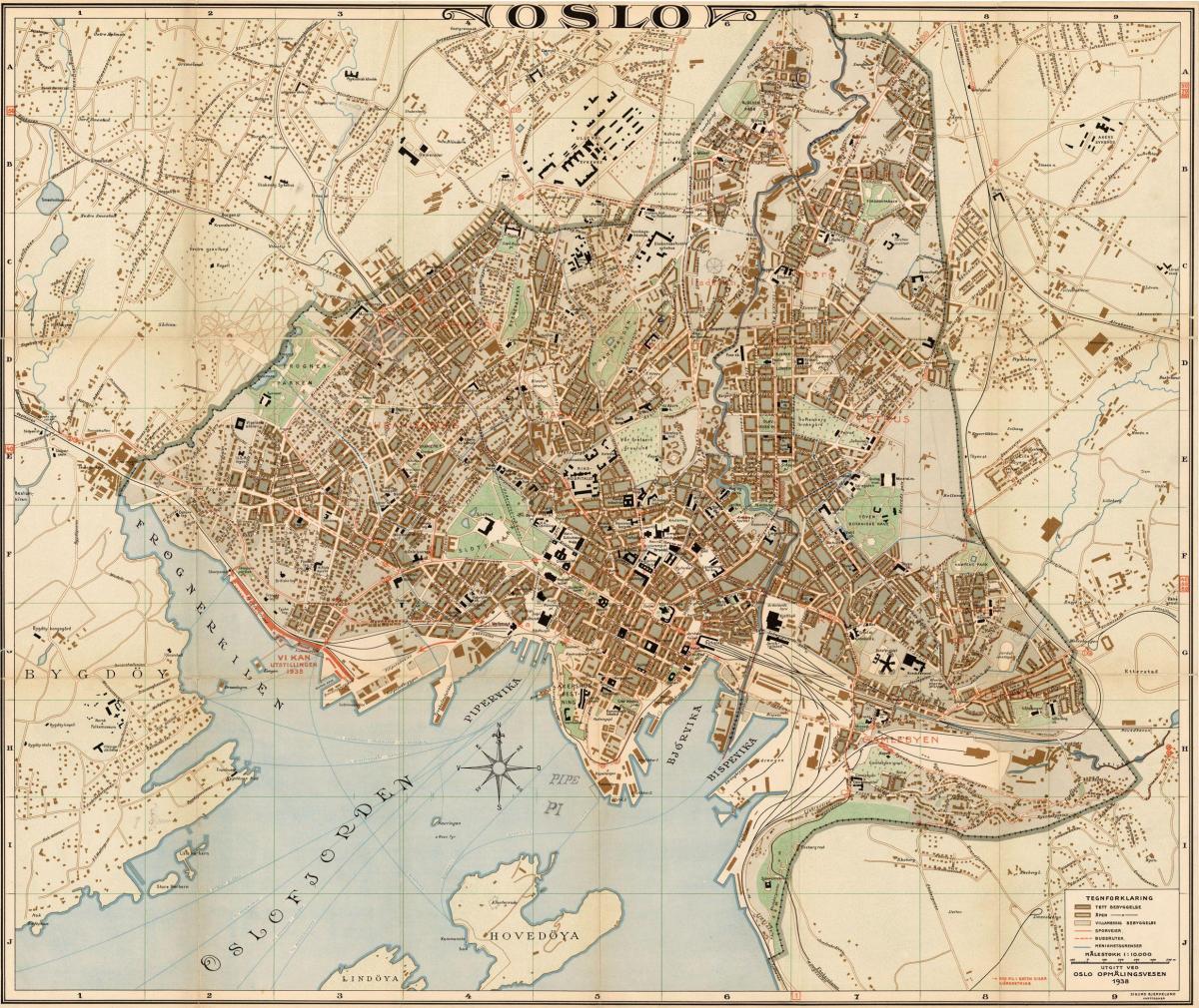 Oslo historische kaart