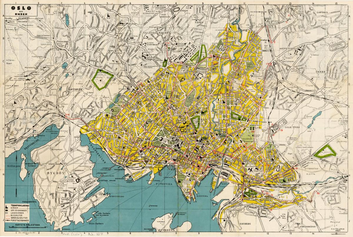 Oslo antieke kaart